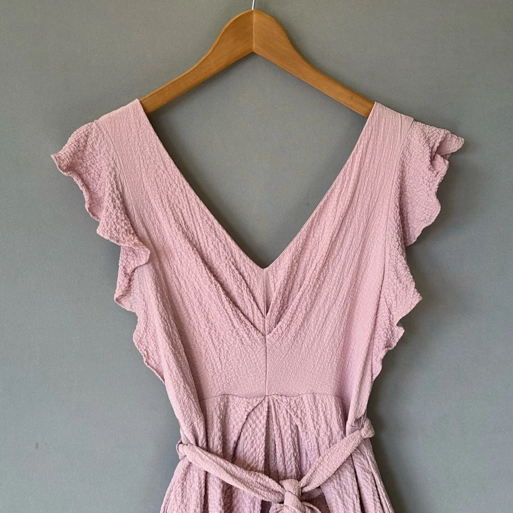 Astr Pink Ruffle Midi Dress - Picture 4 of 8